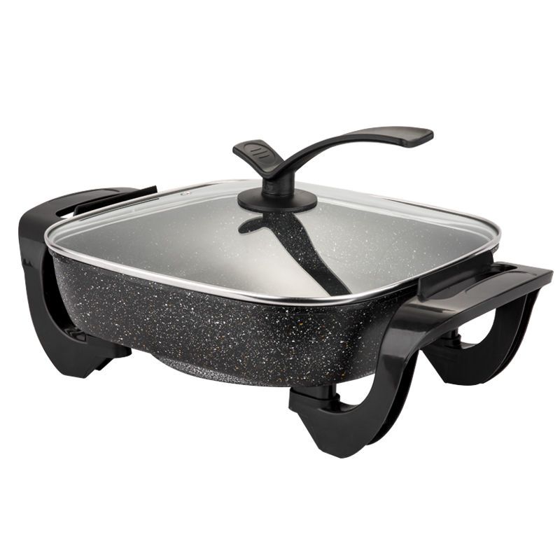 炊泊特34f加高加厚煎烤锅麦饭石电热锅小方锅烤涮电火锅电煎锅麦饭石