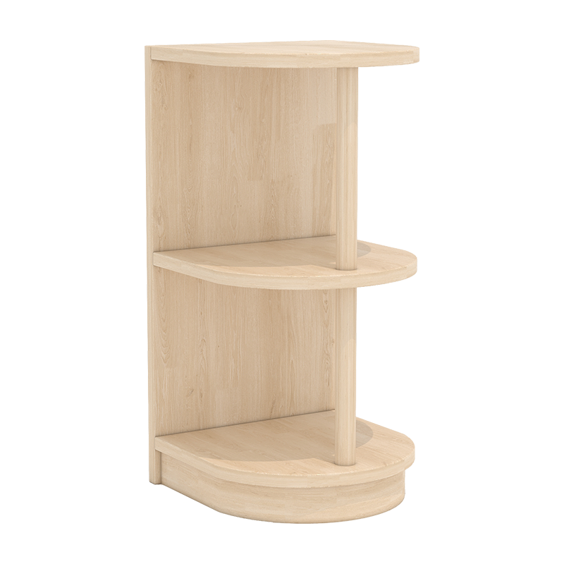 园蒙氏教具柜实木儿童玩具柜储物区角柜子木质家具活动区置物半圆柜