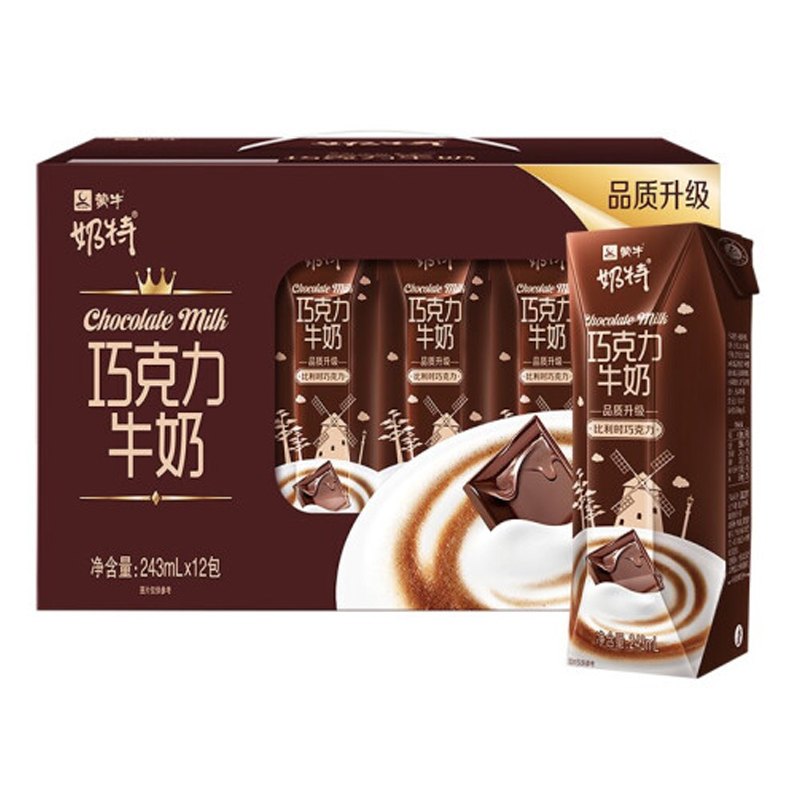 蒙牛奶特朱古力牛奶243ml12盒