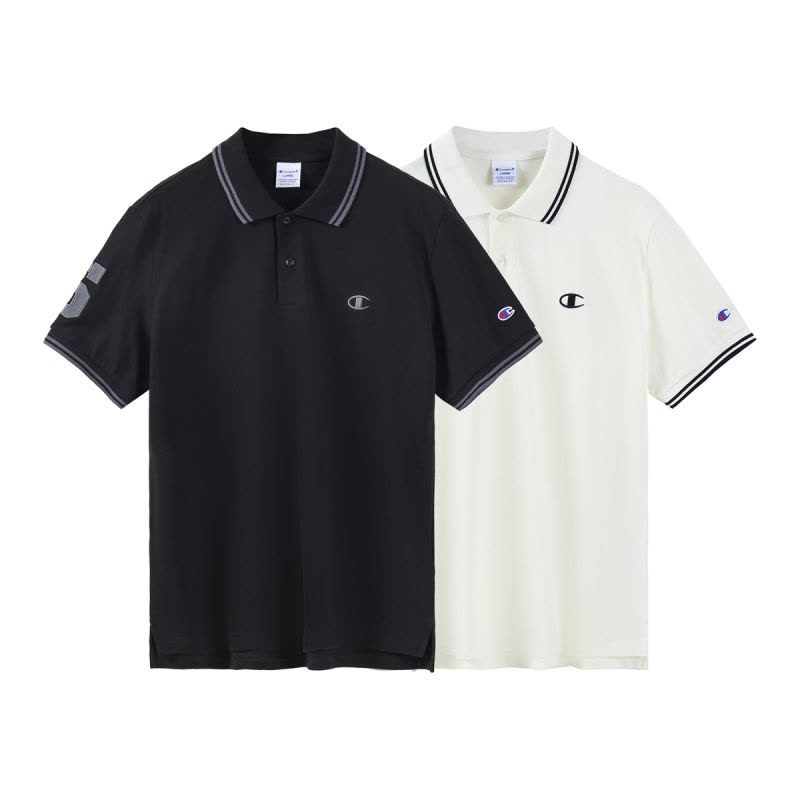 Champion 男士时尚休闲小C-LOGO经典夏装港风潮短袖运动POLO衫 C3-P342图片