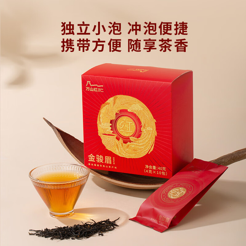 八马茶叶万山红红运绵长 四大红茶组合礼盒160gVB0029高清大图