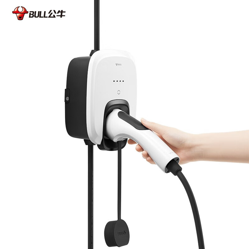 公牛(BULL)充电桩新能源汽车家用适用特斯拉比亚迪蔚来小鹏等 3.5KW充电桩-生椰白(插头款)D3-B16AE