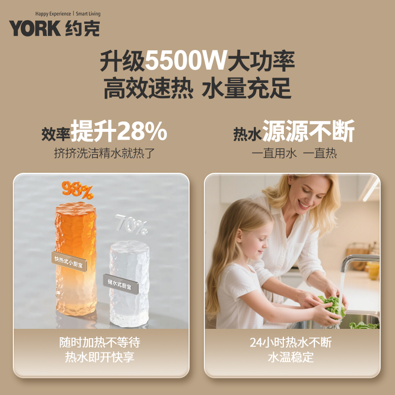 [新品]约克(YORK)恒温即热式小厨宝YK-C5S小巧免储水速热厨宝阻垢净水5500瓦高清大图