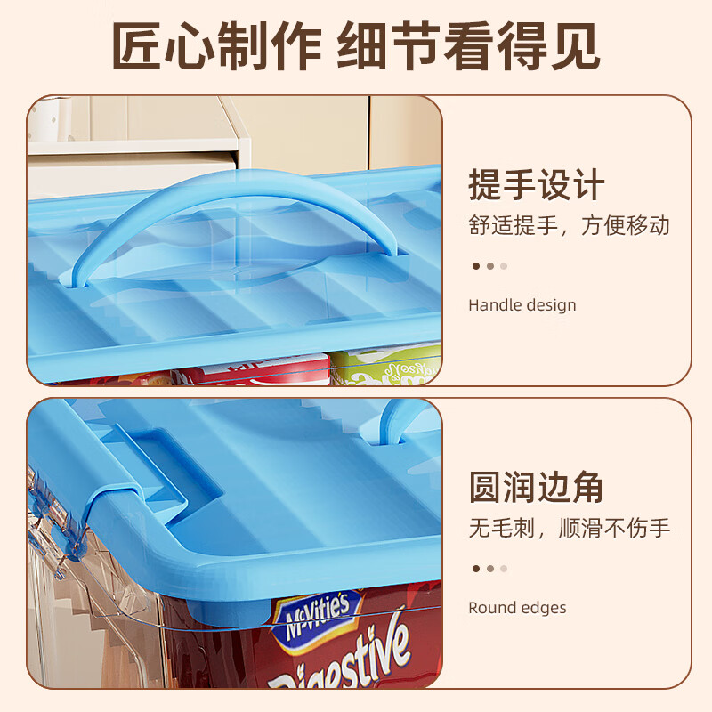 JEKO&JEKO塑料收纳箱玩具收纳盒零食整理箱药箱药盒储物箱盒子12L 3只装高清大图