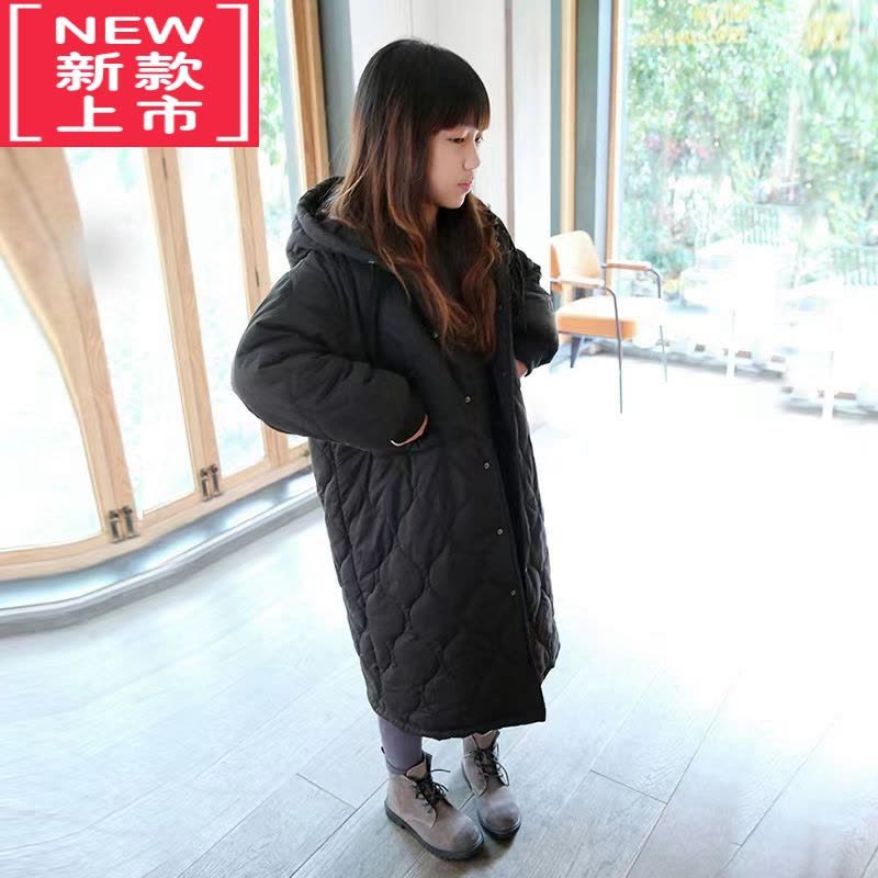 可莉允女童棉服冬季2022新款洋气韩版加厚连帽派克服大童中长款棉衣外套图片