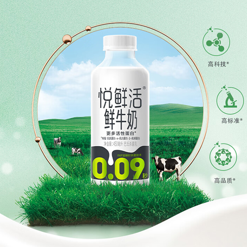 君乐宝牛奶原生鲜醇锁住本味居家健康补给巴士杀菌乳450g×8瓶高清大图