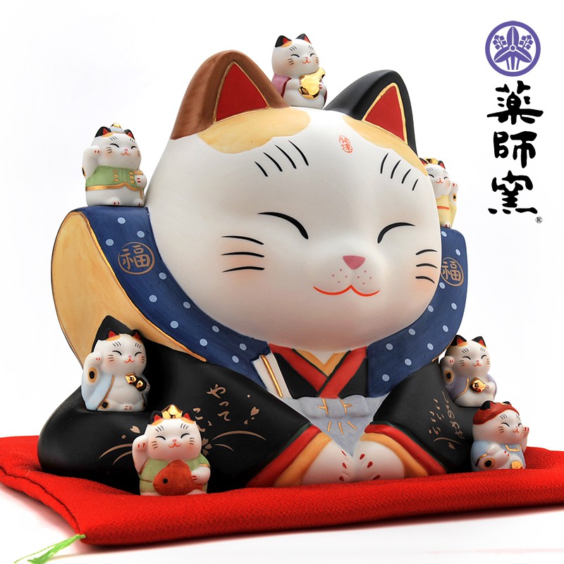 日本猫摆件 开业 店铺收银台猫存钱罐大号 储蓄罐 三维工匠 仅大号猫22.5cm猫高清大图