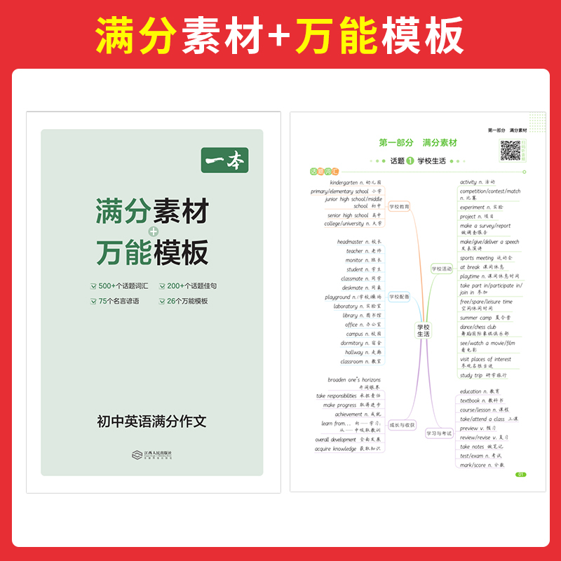[7-9年级适用]初中数学函数+应用题+几何模型 初中通用 [正版]2024版初中英语满分作文七八九年级中考作文素材范文