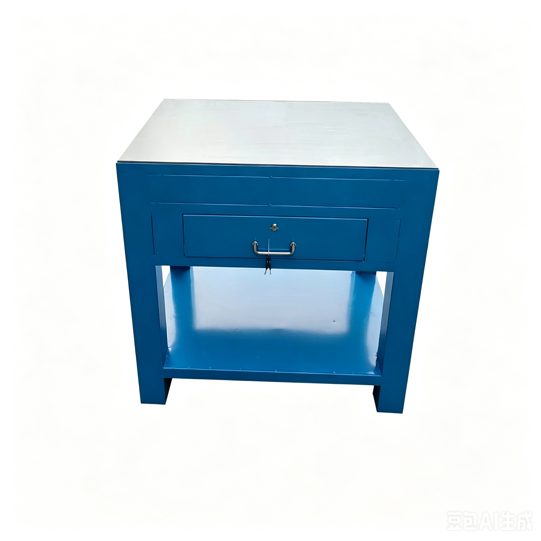 易企采 重型钳工工作台一抽带底板 飞模台 模具维修操作台 水磨钢板桌80*60*80cm 单位 : 张 质保 : 1个月