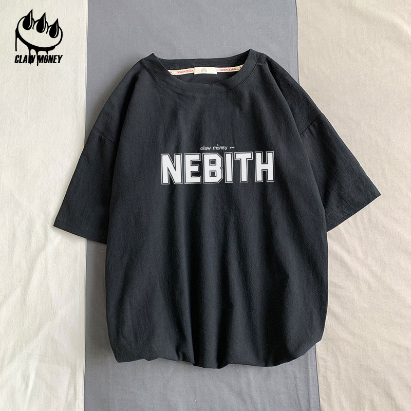 Claw money夏季棉麻短袖T恤男韩版潮流亚麻五分袖休闲宽松半截袖