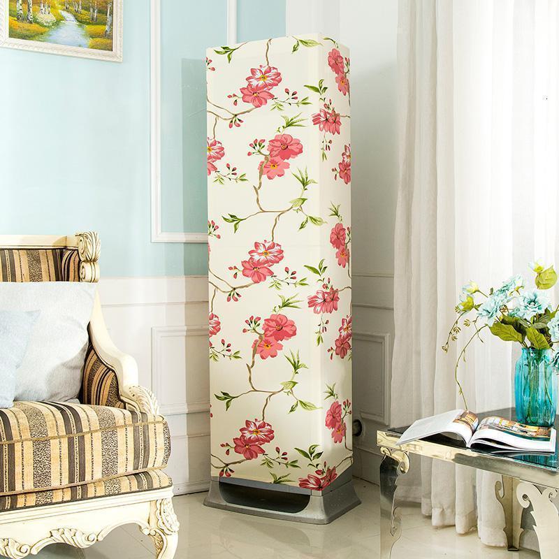 森美人简约柜式空调罩柜机方形空调防尘罩柜机客厅空调套防尘罩立式 特价鸟语花香立式空调罩高180CM以内通用