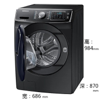 三星(SAMSUNG)WF18R6500CV/SC 18公斤滚筒洗衣机 智能VRT减震降噪 泡泡净 安心添中途添加衣物