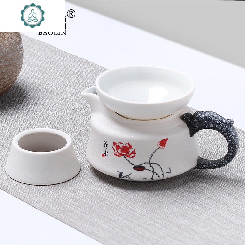 雪花陶瓷茶具公道杯茶漏套装一体分茶器公杯分茶杯公道壶创意个性 封后 茶漏组-雪花龙头节节高-漏+海