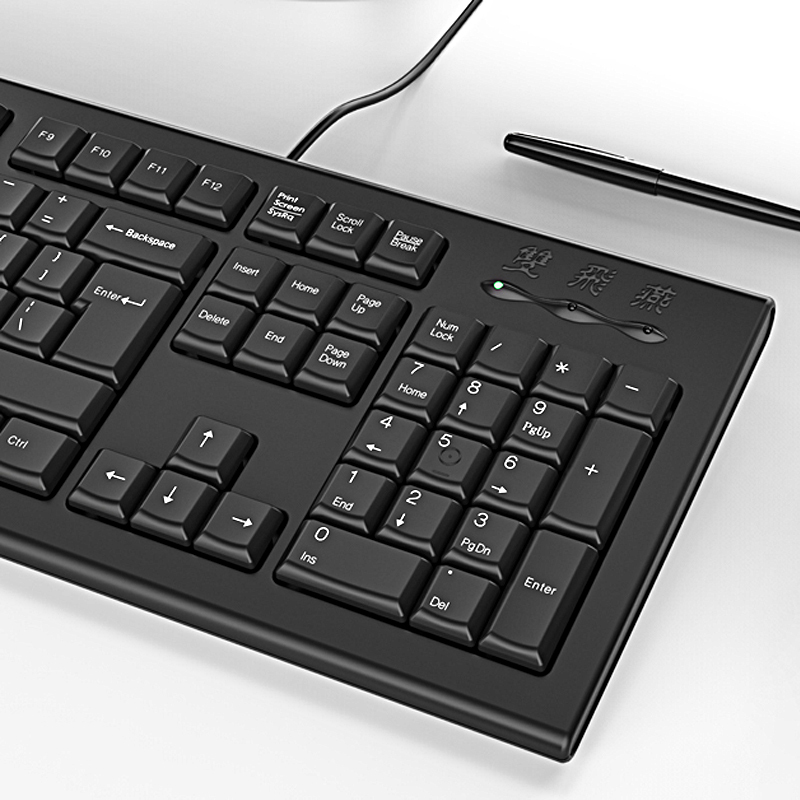 有线键盘usb台式机电脑笔记本键盘办公家用游戏键盘静音键盘ps2圆口