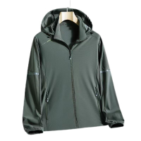 健訫奕天防晒服LS8867 军绿色 4XL