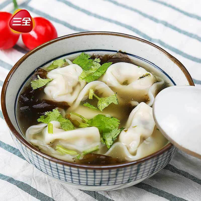 三全馄饨上海风味速冻方便速食云吞香菇猪肉馄饨150g*9袋高清大图