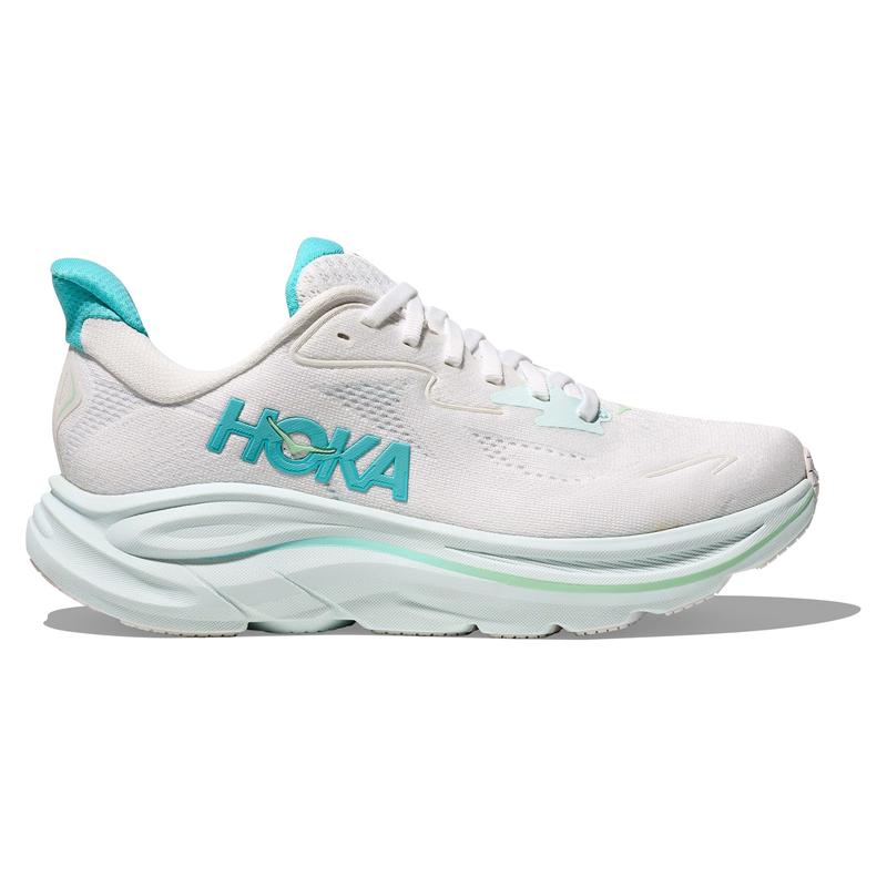 Hoka OneOne新款女款越野跑鞋超轻缓震设计透气舒适跑步训练鞋越野跑鞋 WHITE/CIELO_BLUE 36.5