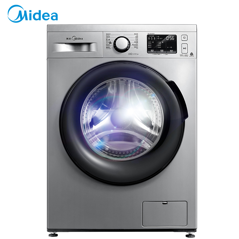 美的(Midea)MG100V50DS5 10公斤全自动滚筒洗脱一体洗衣机 BLDC变频 除菌率99.9% 家用银色高清大图