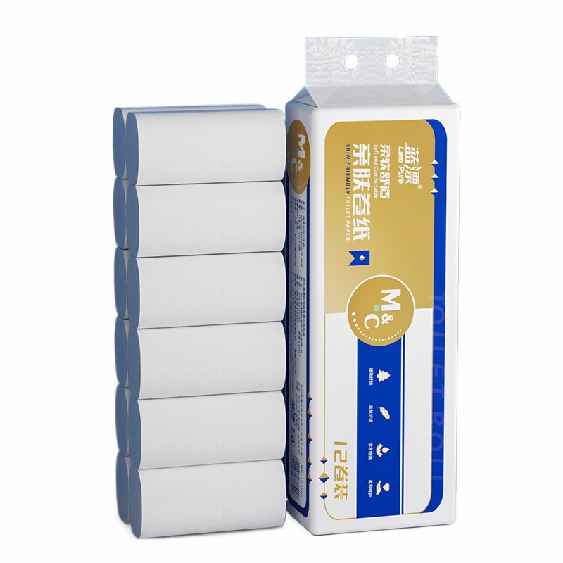 蓝漂(Lampure) 家用白色无芯卷纸1提 (320g/12卷/提) 手纸厕纸110mm*110mm*张*4层