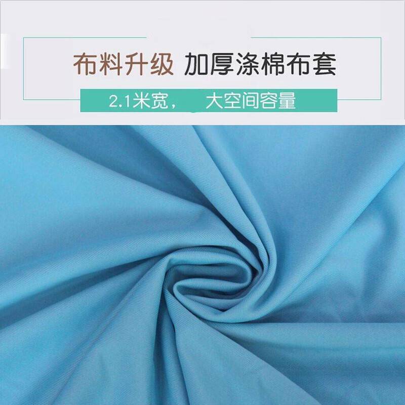 实木布衣柜单双人组装简易加粗加固钢管钢架经济型布艺挂衣橱收纳 宽210cm粉色云朵(送盒子*1)