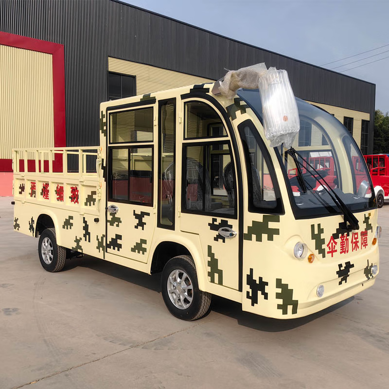 德武军恒电动巡逻皮卡车5座四轮观光车4000瓦+72v100ah*6只铅酸电池刹车助力方向助力