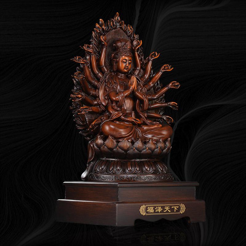 美帮汇大号千手千眼观音佛像客厅家用居家供奉摆件观世音菩萨工艺品高清大图