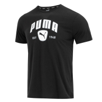 彪马(Puma)男2023夏季运动服健身训练潮流透气圆领半袖短袖T恤 523743-01 S