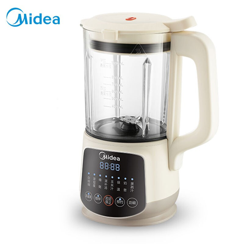 美的(midea) 智能预约破壁机家用小型迷你料理机多功能榨汁机加热辅食豆浆机PB40X2-166F