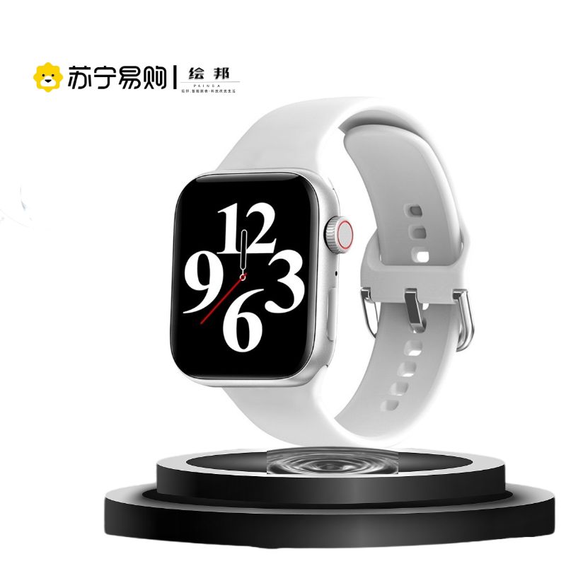 [苏宁自营]绘邦智能手表CT7无线充电1.99大屏AI通话血氧心率监测表盘自定义运动腕表多颜色高清大图