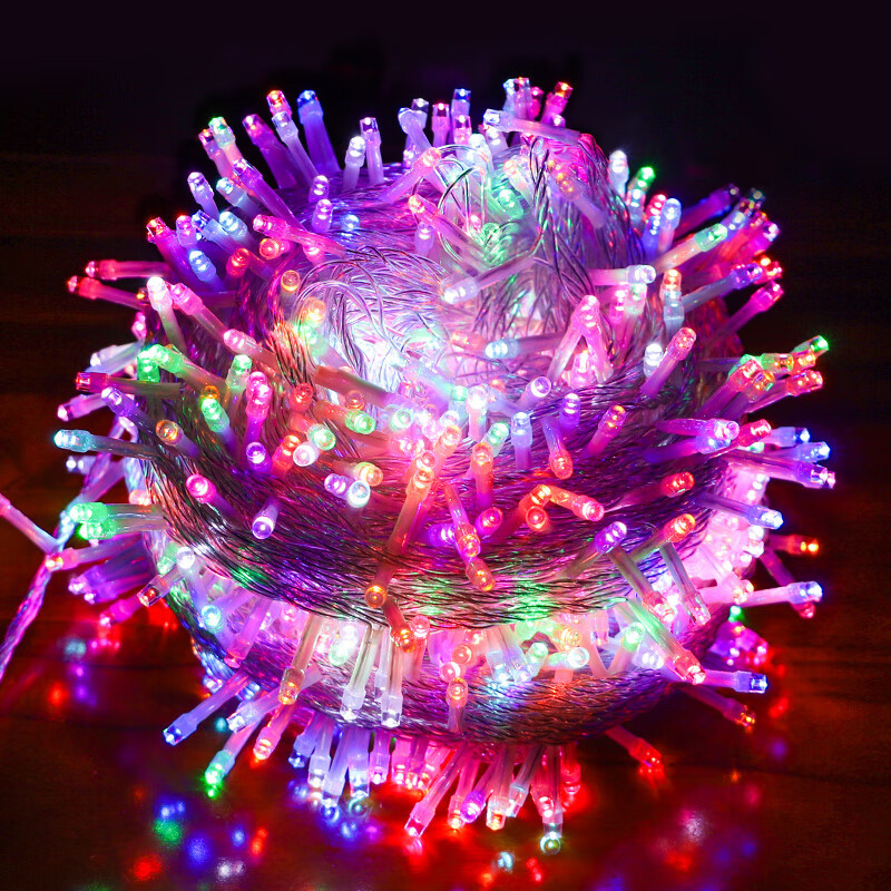 七彩阁创意LED圣诞树多彩闪烁智能定时可调节氛围装饰节庆用品高清大图