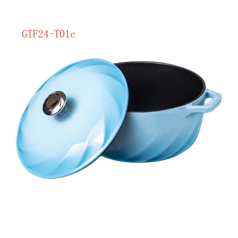 格力格力法国进口珐琅锅家用炖锅格力大松珐琅锅家用铸铁锅炖锅炖盅锅汤锅GTF24-T01c高清大图