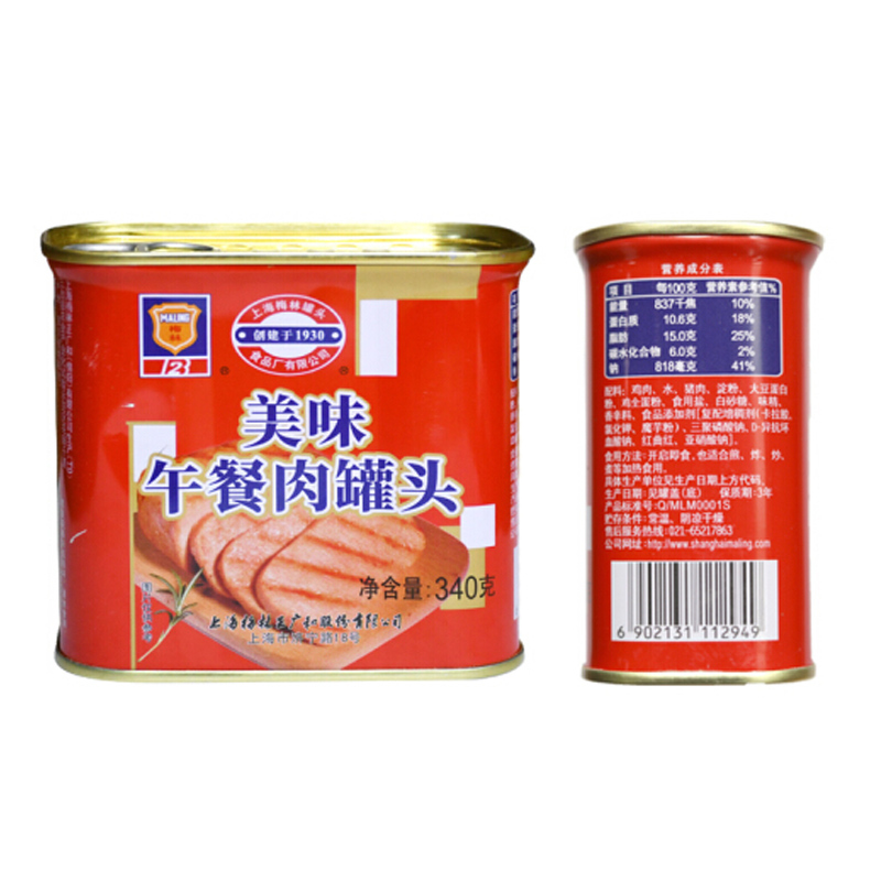 上海梅林 美味午餐肉罐头 340g