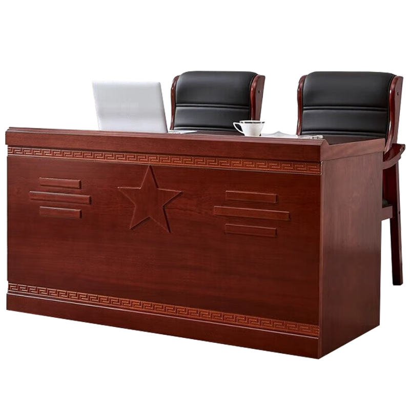 智叶舟发言台140*60*75cm一桌二椅套高清大图