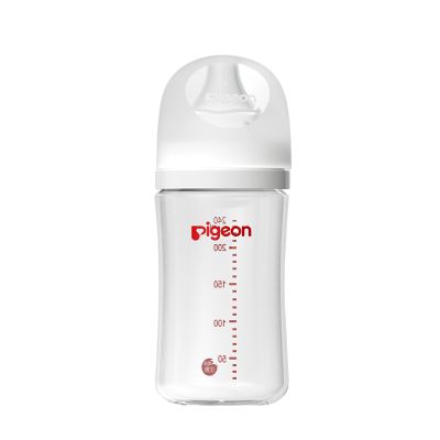 贝亲(Pigeon) 自然实感第3代宽口径玻璃奶瓶240ml(带L号奶嘴)AA188-6个月以上