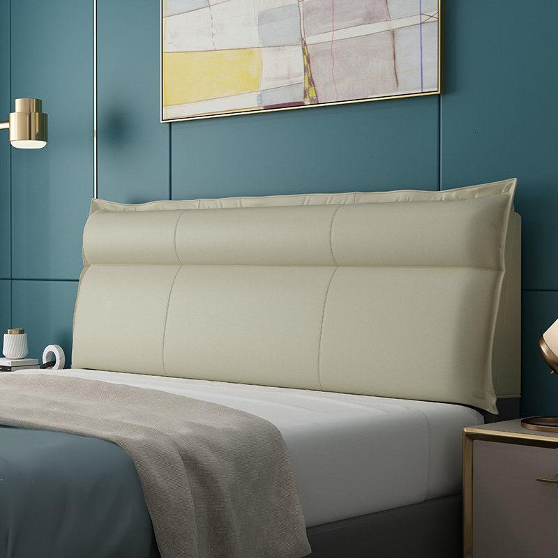 家柏饰(CORATED)床头靠垫靠枕大靠背床头板软包床头罩简约现代皮革榻榻米 月牙灰 有床头120*60-定制