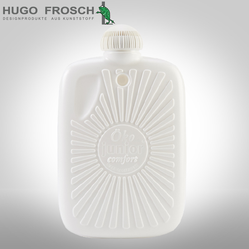 德国Hugo Frosch暖蛙注水热水袋暖手宝保暖防爆中号0.8L生物基材质开心动物园系列米色长颈鹿