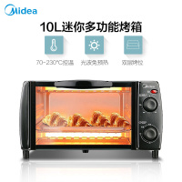 美的(Midea)电烤箱 10升迷你烤箱 家用多功能 双层烤位 70-230度温控 易清洁镀锌内胆T1-L108B