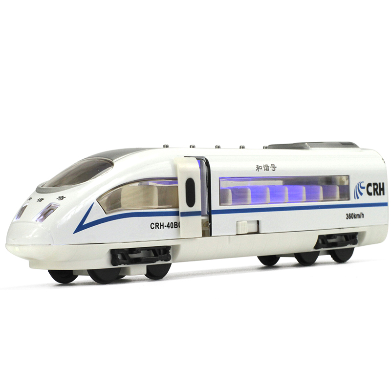 组模型仿真高铁火车头回力玩具模型车电动和谐号动车组圆头车头1节