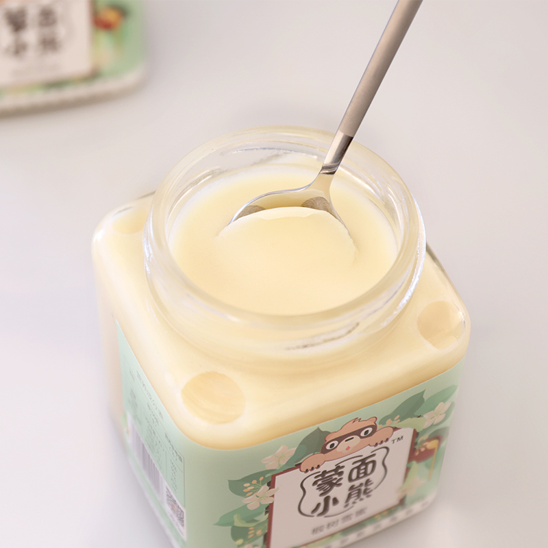 蒙面小熊俄罗斯进口椴树雪蜜波美度42.5+滋补蜂蜜248g/瓶