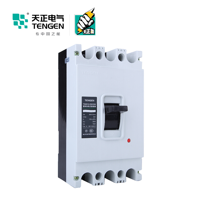 天正电气 TGM10-600 25KA 热磁式 400A 3P 手动 固定式 380V 01040080316塑壳断路器