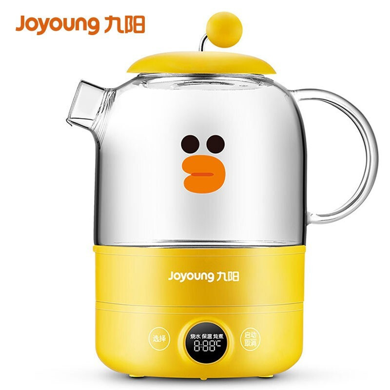 九阳(Joyoung)养生壶煮茶器煮茶壶电水壶热水壶烧水壶迷你玻璃家用[LINE联名款] K08-D601[莎莉鸡]