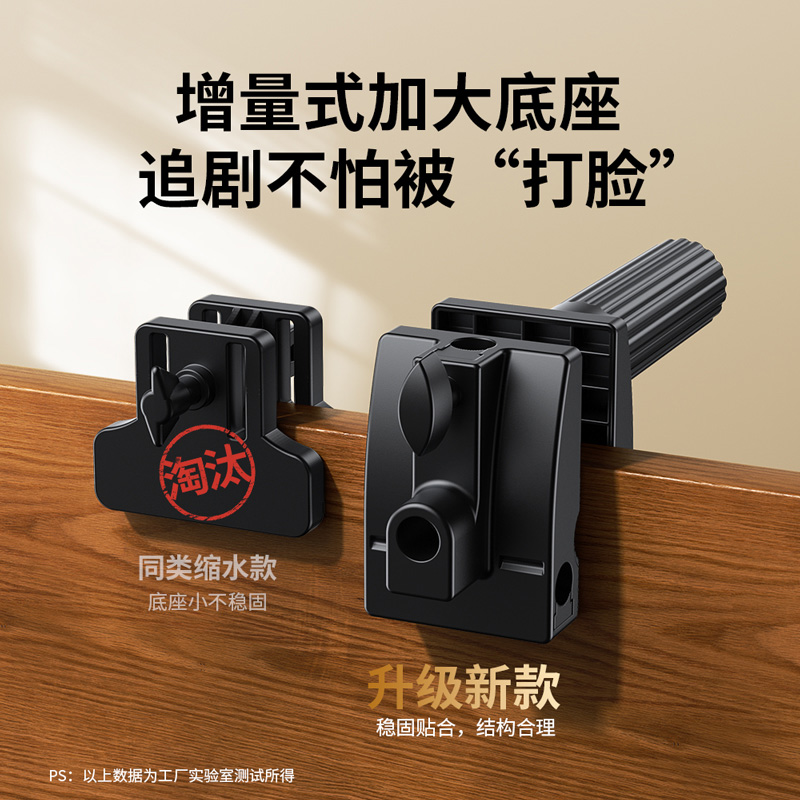 领臣 床头懒人支架圆弧5孔-手机夹 LC-CT-1 手机 金属桌面床头懒人支架 苹果安卓通用高清大图