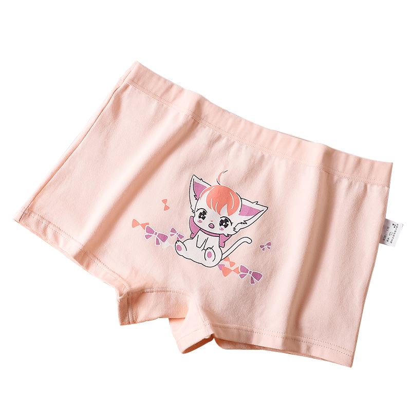 浪莎女童内裤纯棉平角女宝宝四角儿童内裤女不夹pp中大童三角短裤
