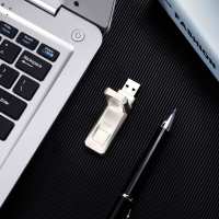爱国者(aigo)U90指纹加密金属u盘 32GB 车载优盘手机电脑两用高速正品创意定制u盘