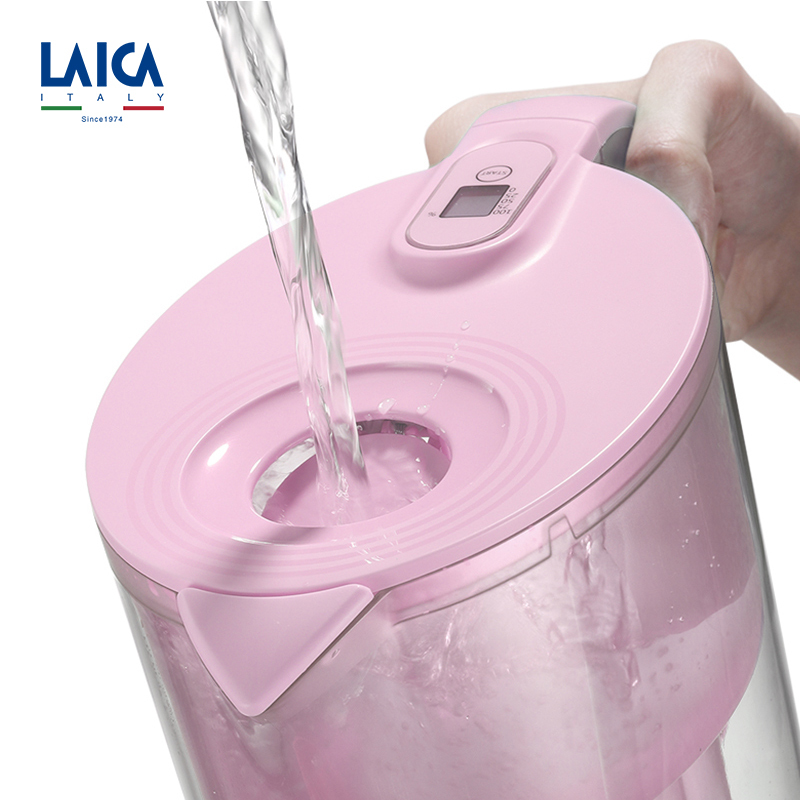 莱卡(LAICA) 滤水壶LA35EN-P 家用滤水壶过滤净水器 西西里系列3.5L樱花粉 茶咖专用进口滤芯 一壶四芯