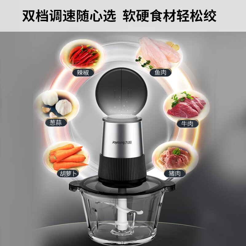 九阳绞肉机1.8L双档斜切防滑耐用条纹设计S18-LA196高清大图