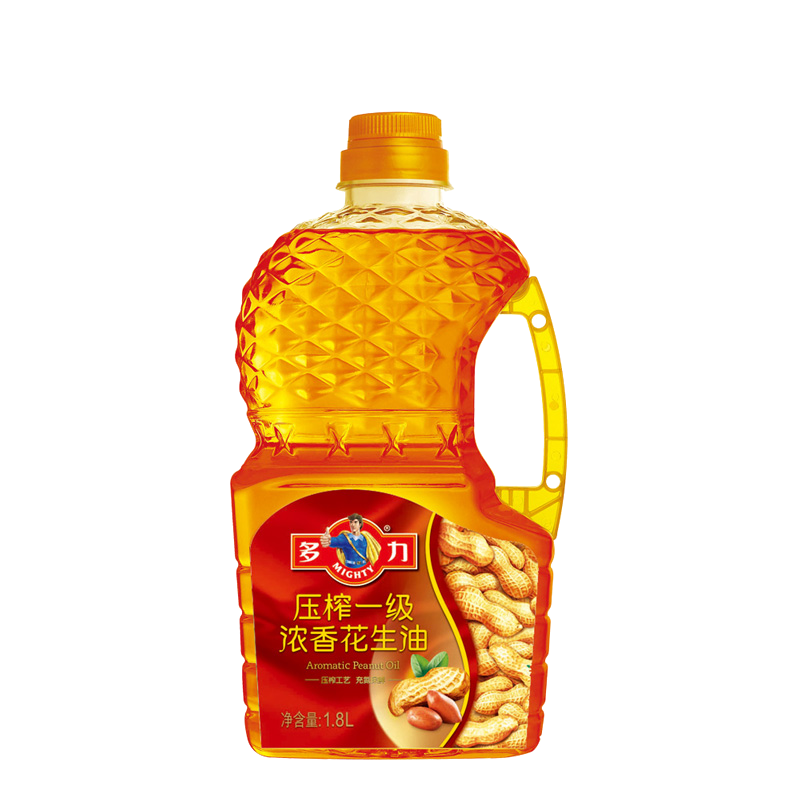 多力 物理压榨一级浓香花生油1.8L食用油小瓶装油家用营养炒菜油高清大图