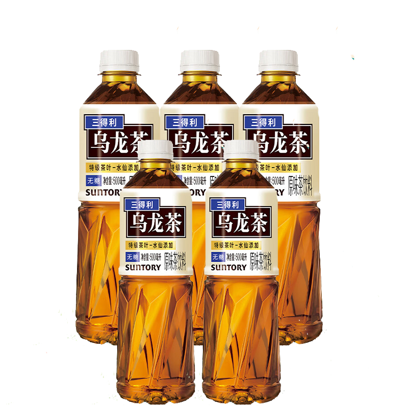 三得利无糖乌龙茶饮料 0糖0能量0脂 500ml*5瓶/9瓶/15瓶整箱装[MR]