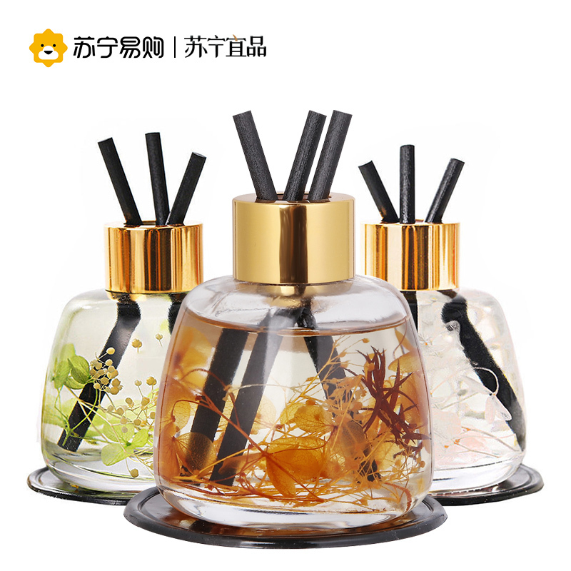 苏宁宜品2瓶装车[邂逅+栀子花]载汽车香水专用摆件车载香水香膏车内空气清新剂装饰高档真花无火香薰