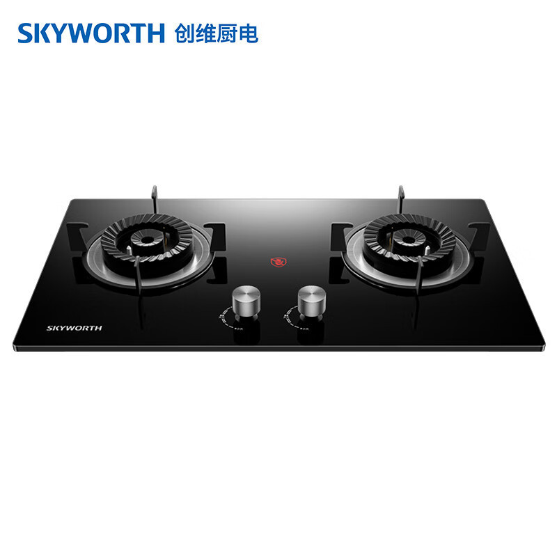 创维 燃气灶双灶家用 5.2kW天然气嵌入式台式灶具 大火力 玻璃面板煤气炉灶 Z207BS